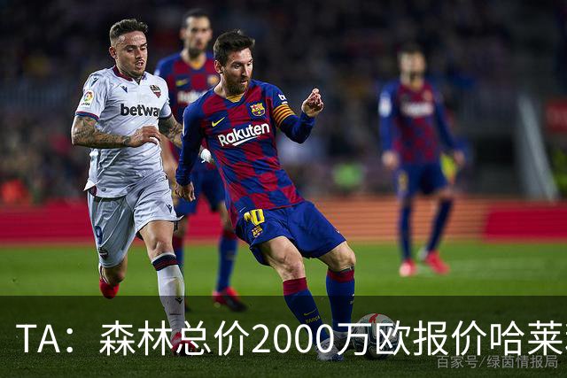 TA：森林总价2000万欧报价哈莱利，被圣吉罗斯拒绝